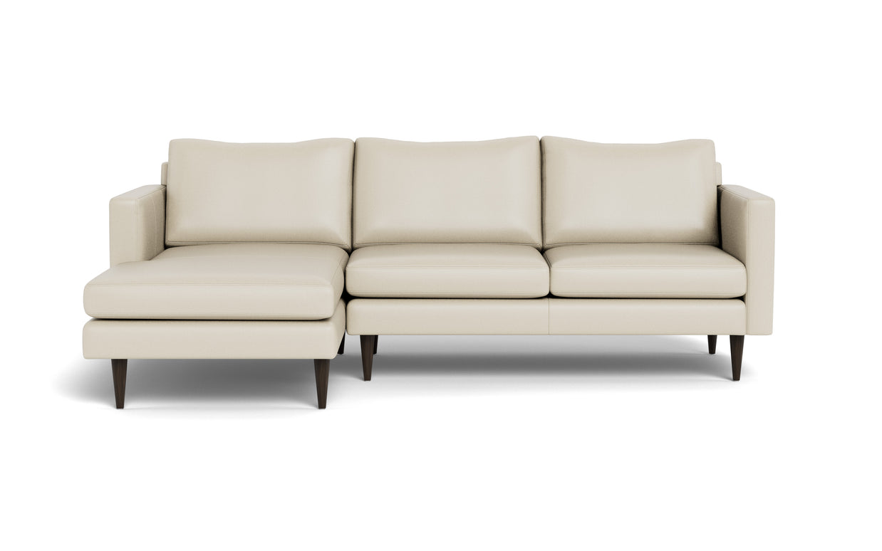 Maverick Leather Left Chaise Sectional-Leather Sofa-Tribeca Cream Leather-MAK Modern