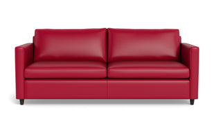 Maverick Leather Queen Sleeper Sofa-Leather Sofa-Tribeca Scarlet-MAK Modern