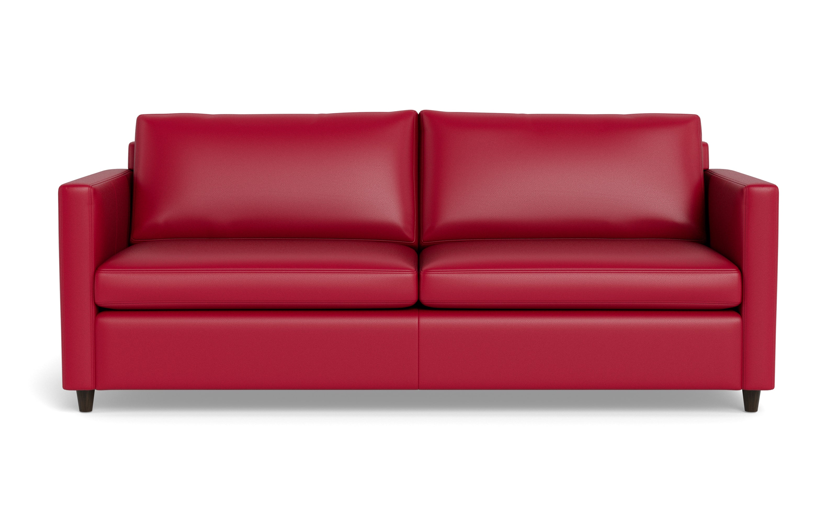 Maverick Leather Queen Sleeper Sofa-Leather Sofa-Tribeca Scarlet-MAK Modern
