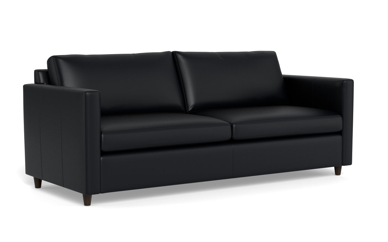 Maverick Leather Queen Sleeper Sofa-Leather Sofa-Tribeca Black Leather-MAK Modern