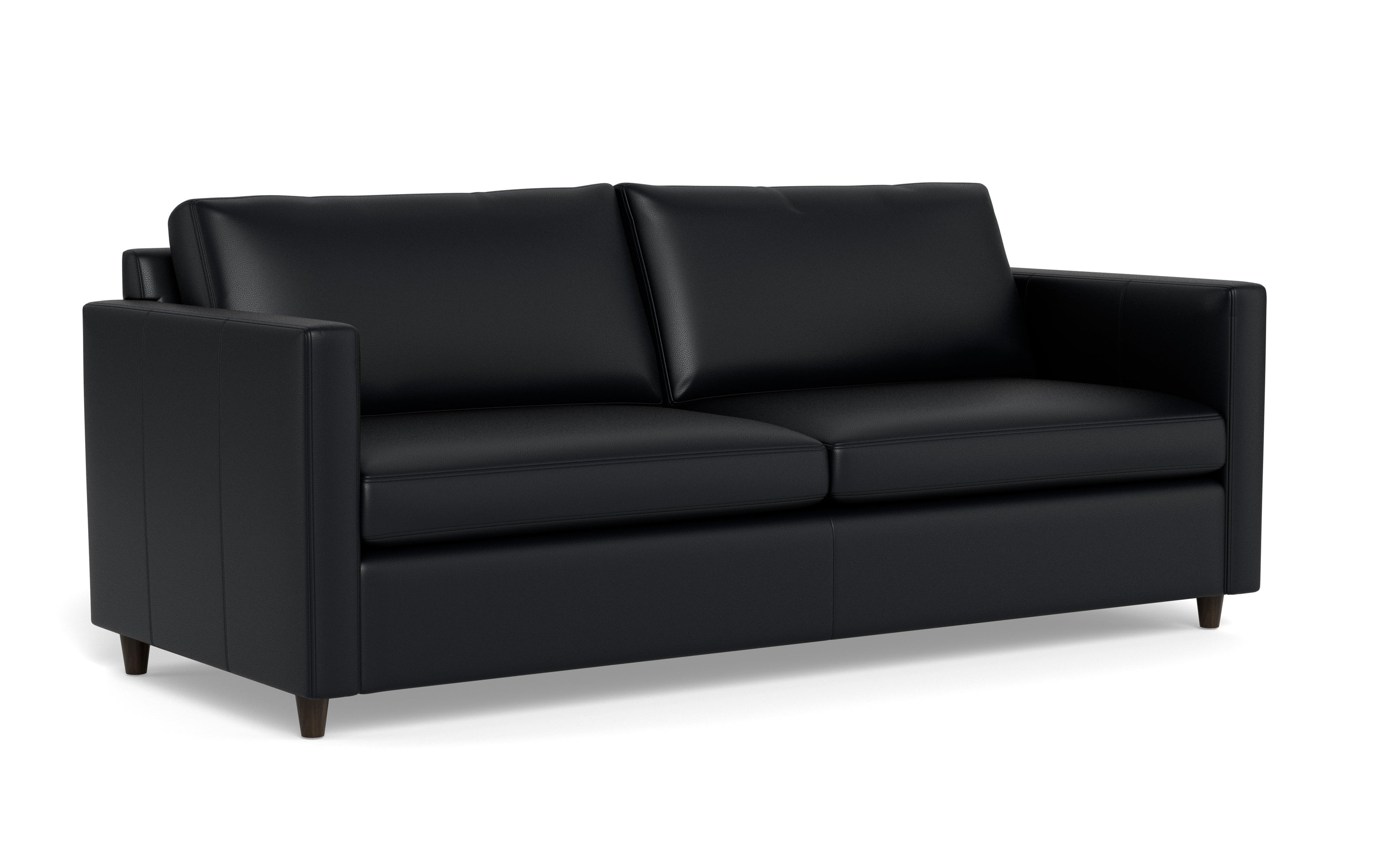 Maverick Leather Queen Sleeper Sofa-Leather Sofa-Tribeca Black Leather-MAK Modern