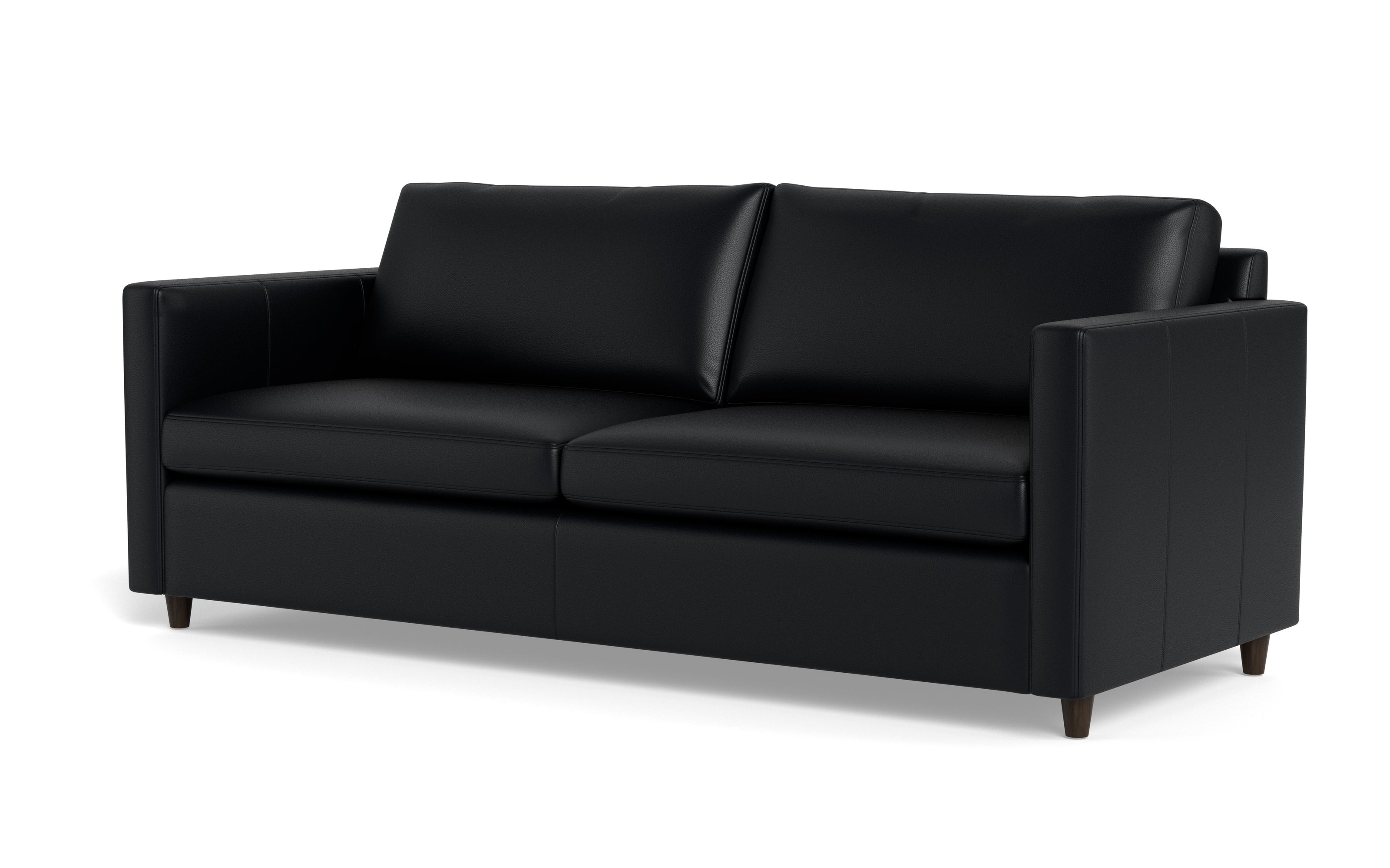 Maverick Leather Queen Sleeper Sofa-Leather Sofa-Tribeca Black Leather-MAK Modern