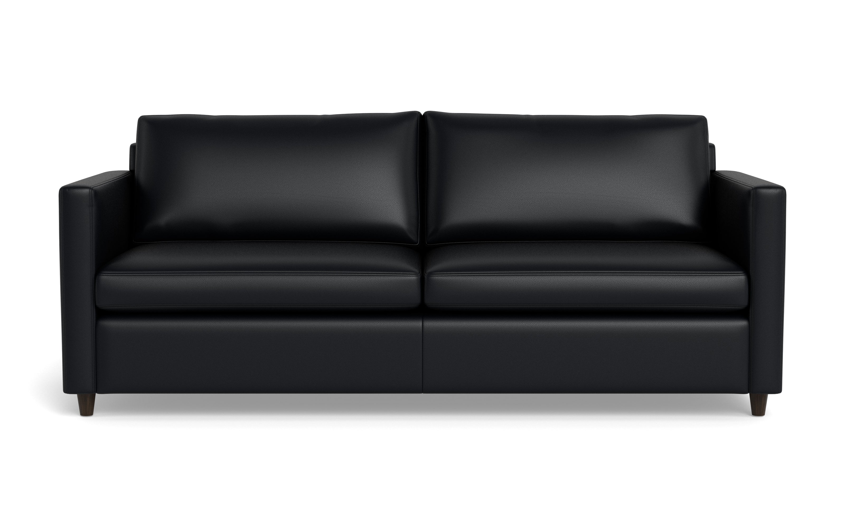 Maverick Leather Queen Sleeper Sofa-Leather Sofa-Tribeca Black Leather-MAK Modern