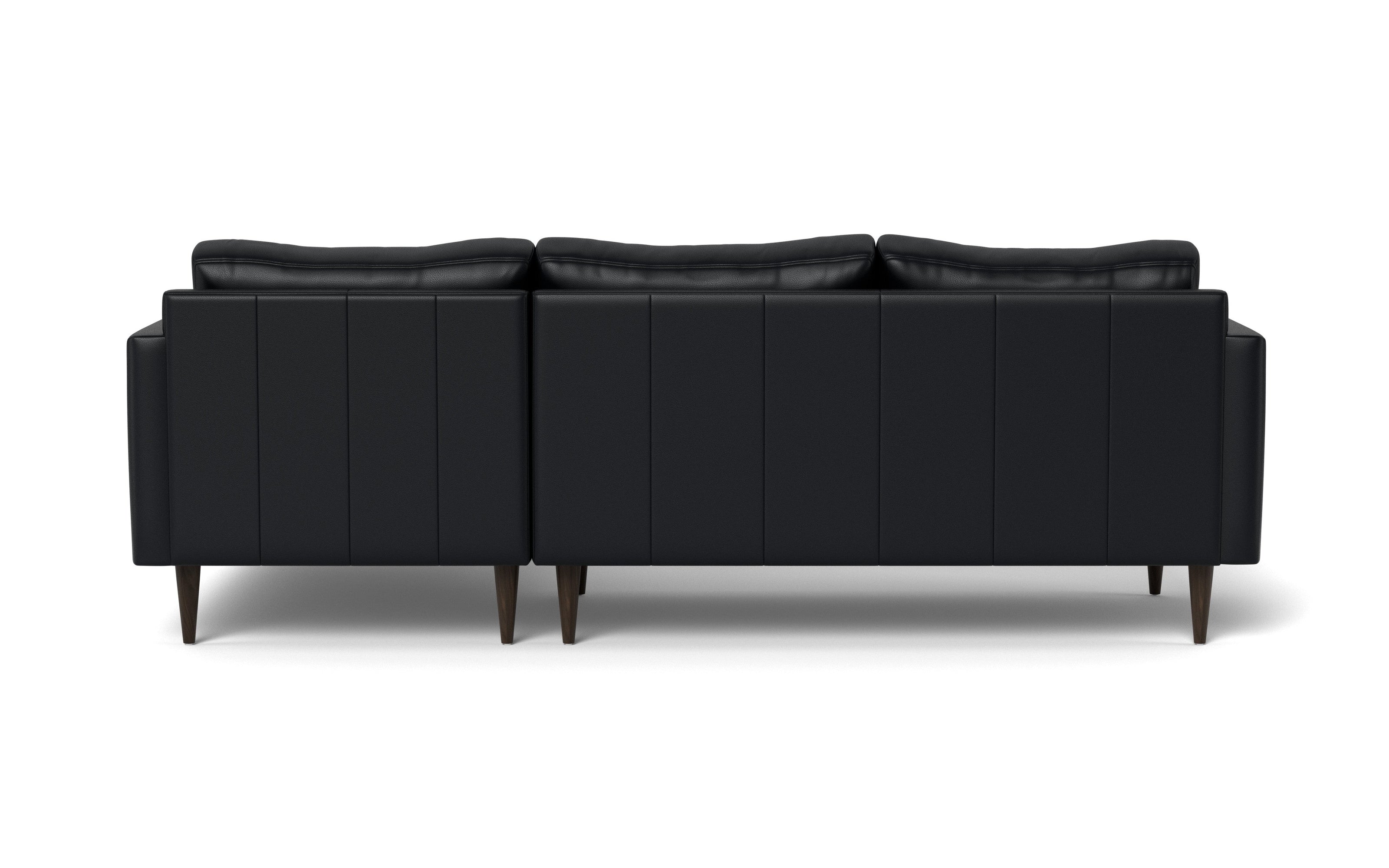 Maverick Leather Right Chaise Sectional-Leather Sofa-Tribeca Black Leather-MAK Modern