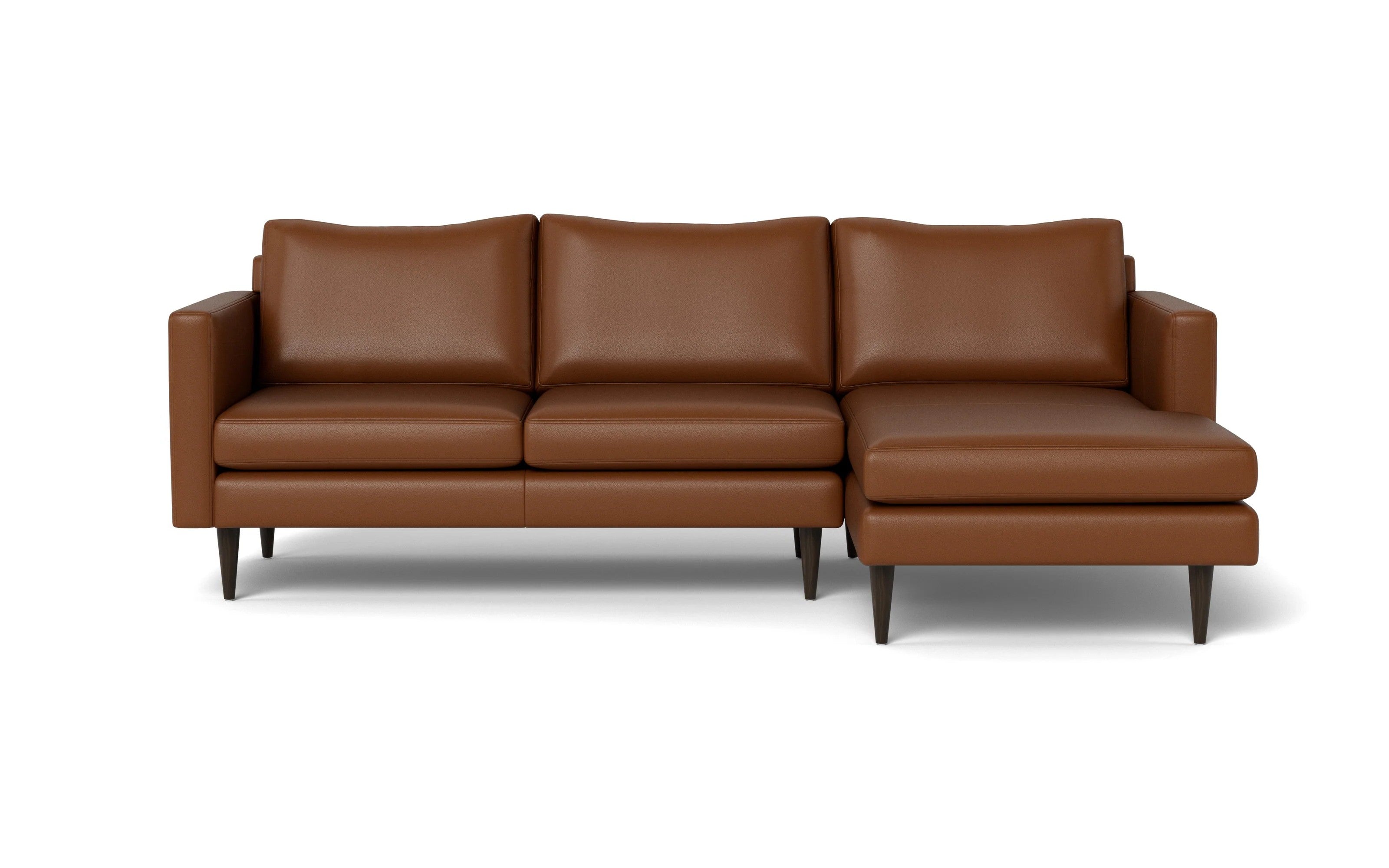 Maverick Leather Right Chaise Sectional