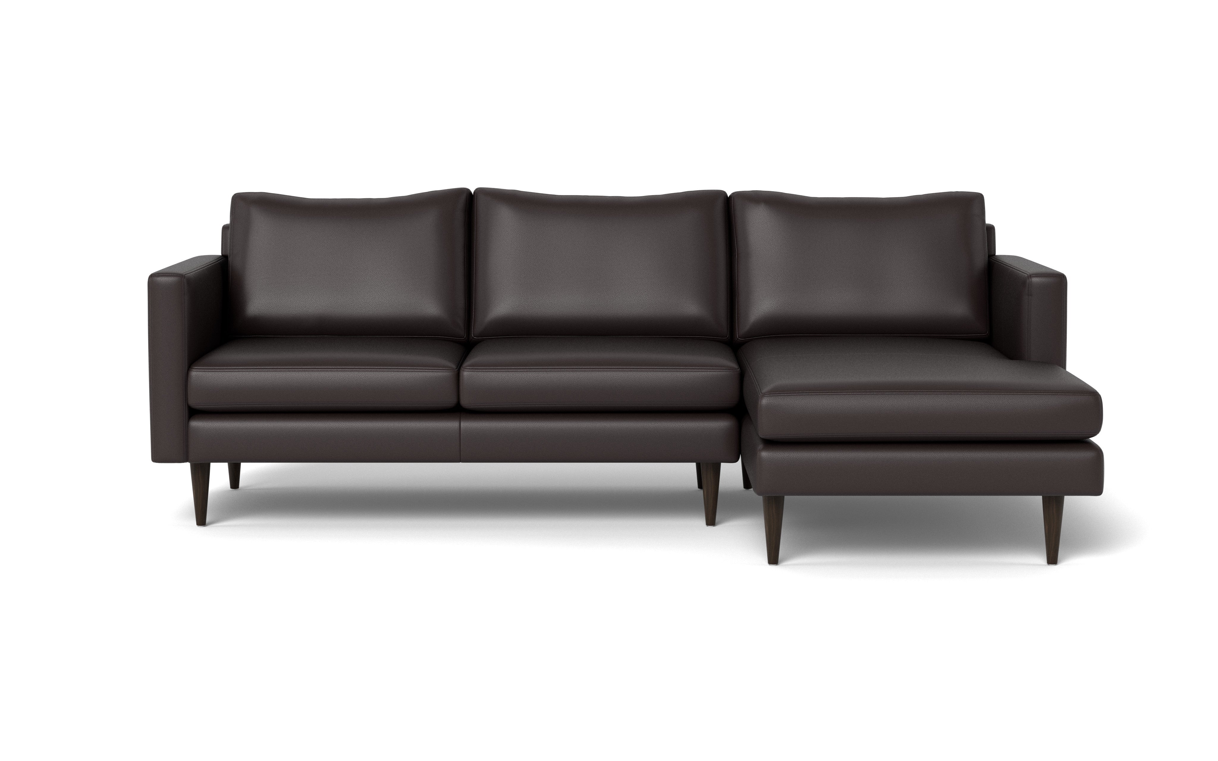 Maverick Leather Right Chaise Sectional-Leather Sofa-Tribeca Quarry Leather-MAK Modern