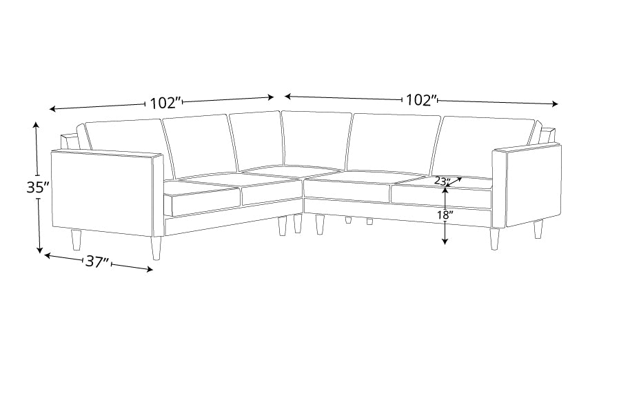 Maverick Leather Corner Sectional