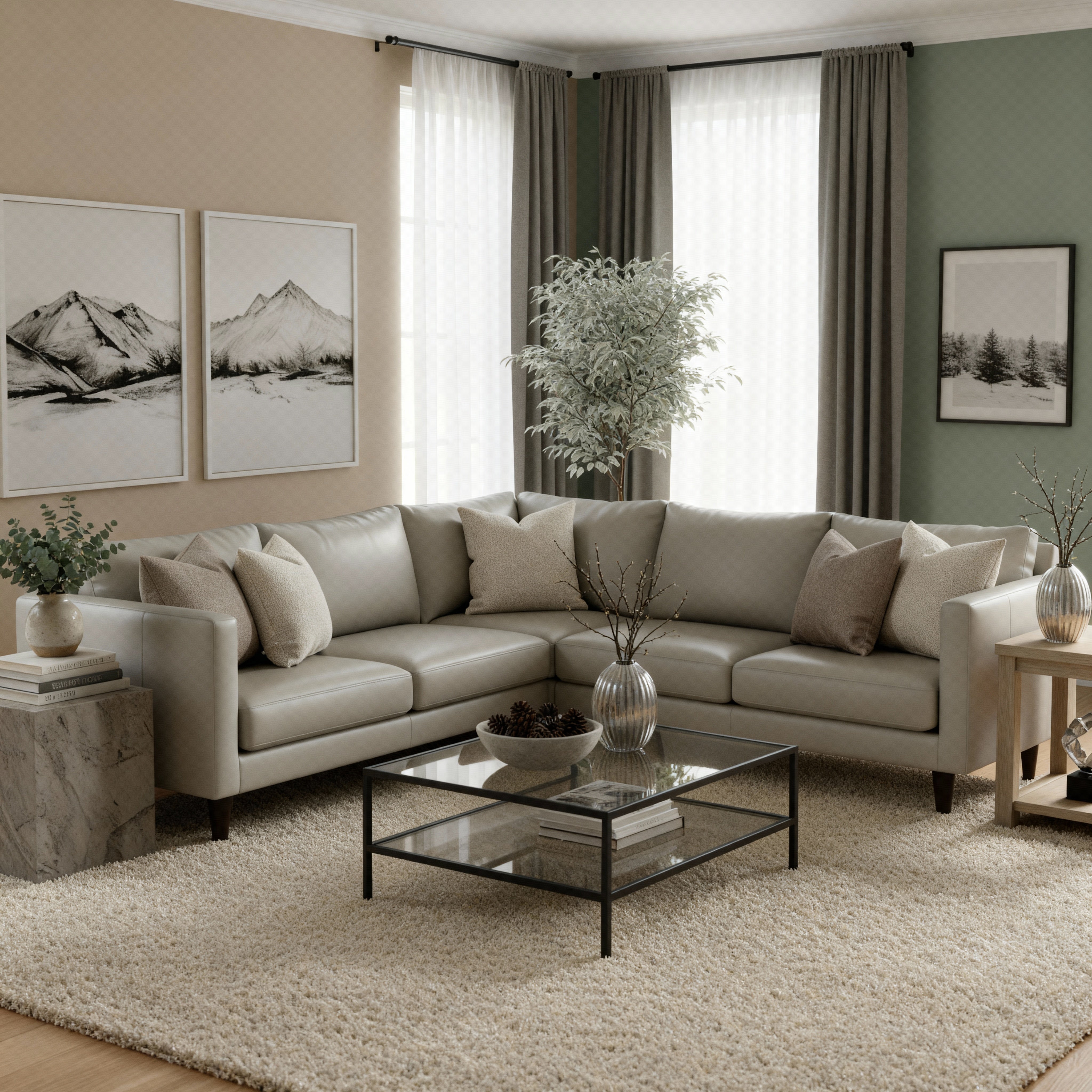 Maverick Leather Corner Sectional