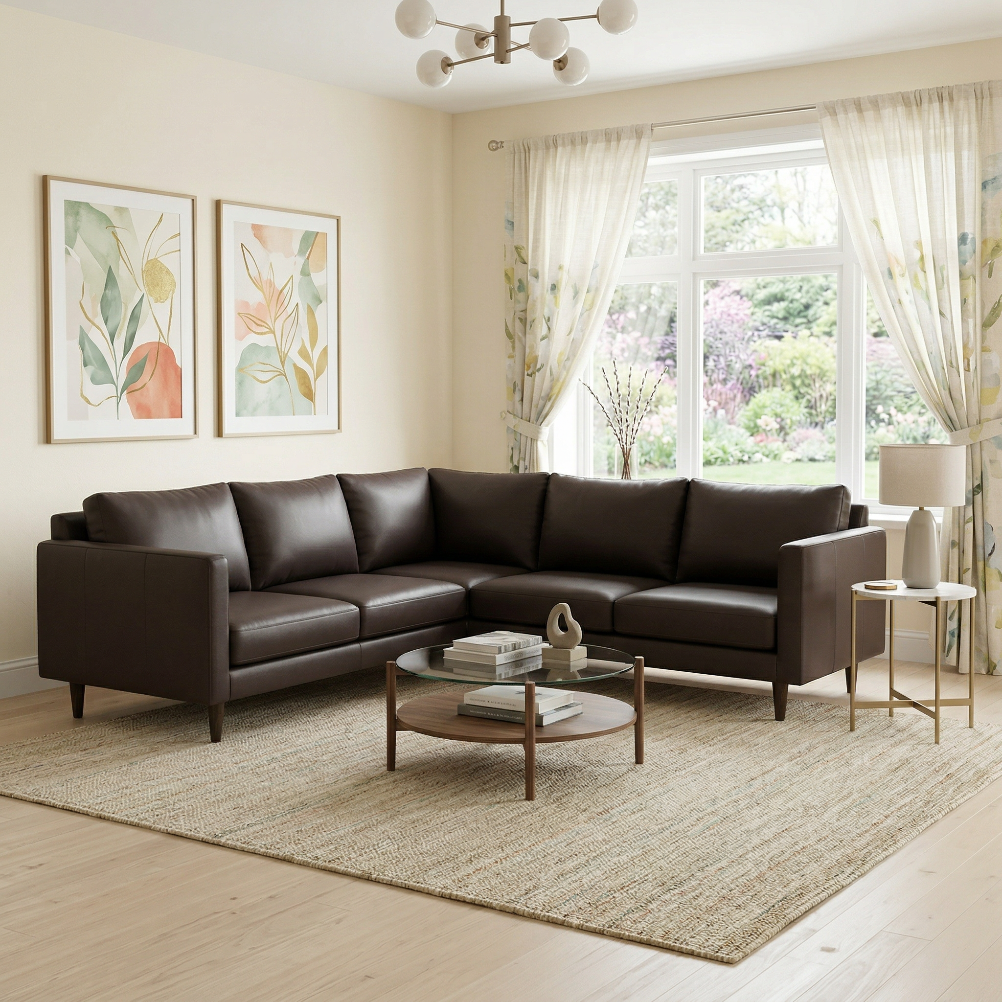 Maverick Leather Corner Sectional