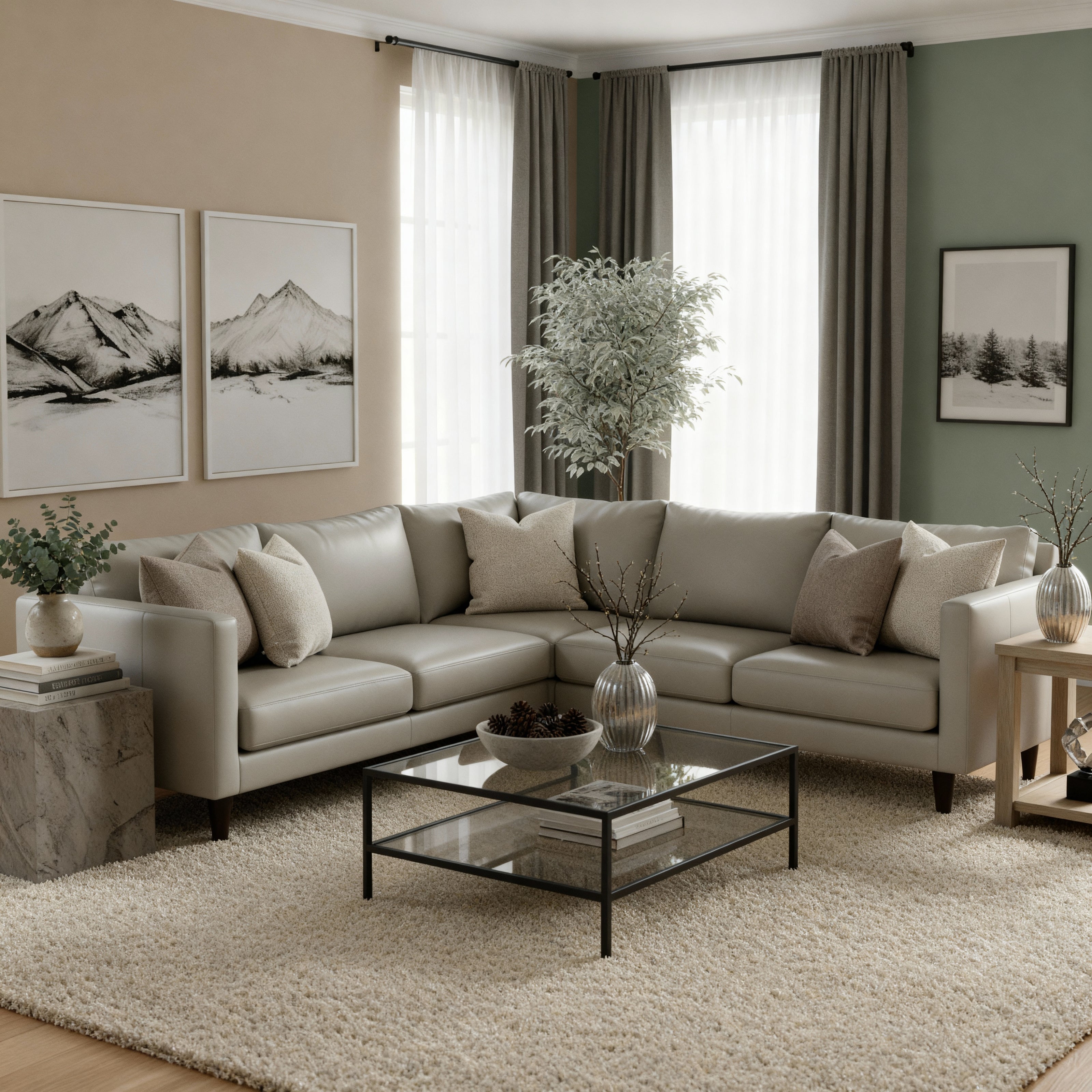 Maverick Leather Corner Sectional