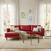 Maverick Leather Left Chaise Sectional