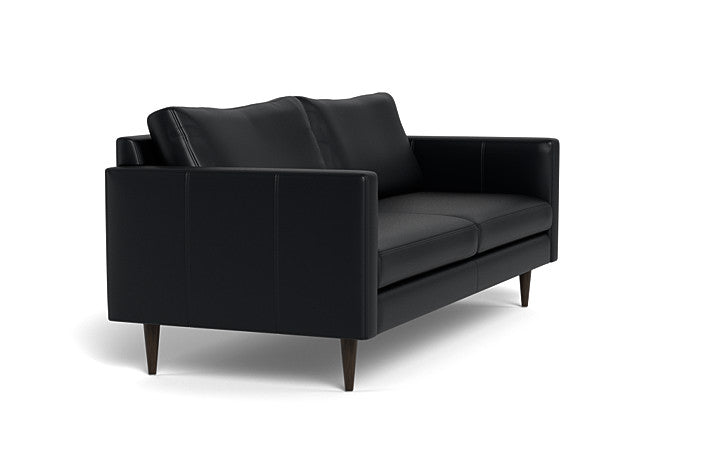 Maverick Leather Loveseat-Leather Sofa-Tribeca Black Leather-MAK Modern