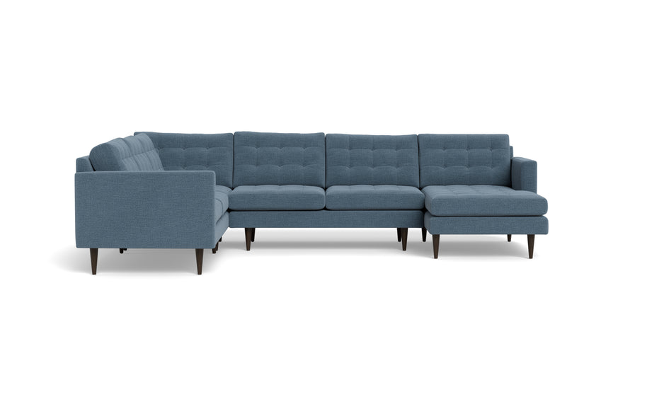 Oakley Corner Sectional With Right Chaise-Fabric Sectional-Elliot French Blue-MAK Modern