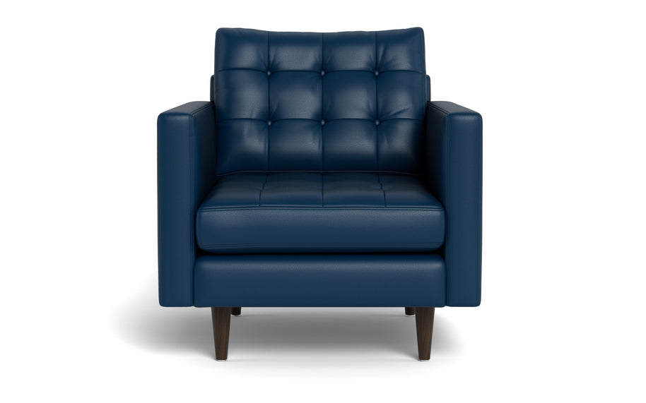 Oakley Leather Arm Chair-Fabric Sectional-Tribeca Cobalt-MAK Modern