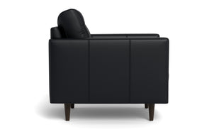 Oakley Leather Arm Chair-Fabric Sectional-Tribeca Black Leather-MAK Modern
