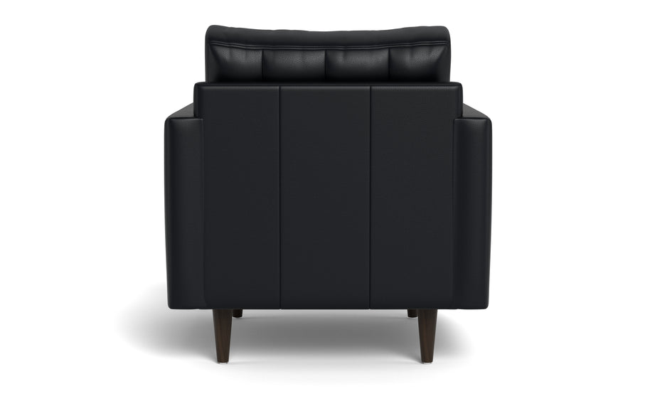 Oakley Leather Arm Chair-Fabric Sectional-Tribeca Black Leather-MAK Modern