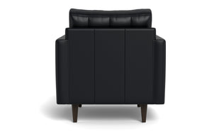 Oakley Leather Arm Chair-Fabric Sectional-Tribeca Black Leather-MAK Modern
