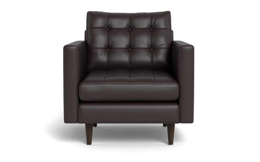 Oakley Leather Arm Chair-Fabric Sectional-Tribeca Quarry Leather-MAK Modern