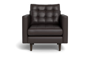 Oakley Leather Arm Chair-Fabric Sectional-Tribeca Quarry Leather-MAK Modern