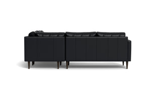 Oakley Leather Corner Sectional-Fabric Sectional-Tribeca Black Leather-MAK Modern
