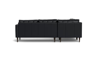 Oakley Leather Corner Sectional-Fabric Sectional-Tribeca Black Leather-MAK Modern