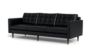 Oakley Leather Estate Sofa-Fabric Sectional-Tribeca Black Leather-MAK Modern