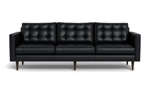 Oakley Leather Estate Sofa-Fabric Sectional-Tribeca Black Leather-MAK Modern