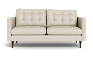 Oakley Leather Loveseat-Fabric Sectional-Tribeca Cream Leather-MAK Modern