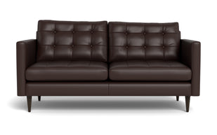 Oakley Leather Loveseat-Fabric Sectional-Tribeca Espresso Leather-MAK Modern