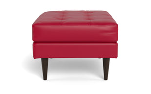 Oakley Leather Ottoman-Fabric Sectional-Tribeca Scarlet-MAK Modern