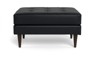 Oakley Leather Ottoman-Fabric Sectional-Tribeca Black Leather-MAK Modern