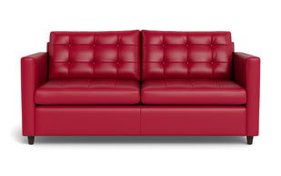 Oakley Leather Queen Sleeper Sofa-Fabric Sectional-Tribeca Scarlet-MAK Modern