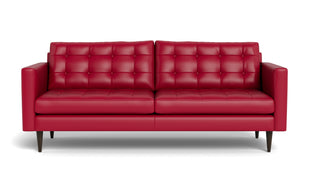 Oakley Leather Sofa-Fabric Sectional-Tribeca Scarlet-MAK Modern