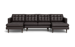 Oakley Leather U Sectional-Fabric Sectional-Tribeca Quarry Leather-MAK Modern