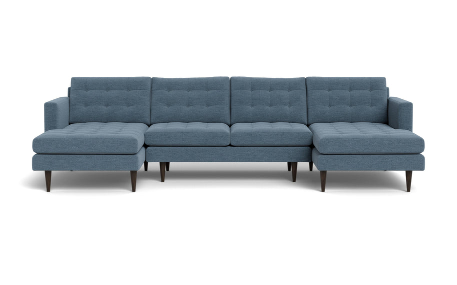 Oakley Double Chaise Sectional-Fabric Sectional-Elliot French Blue-MAK Modern
