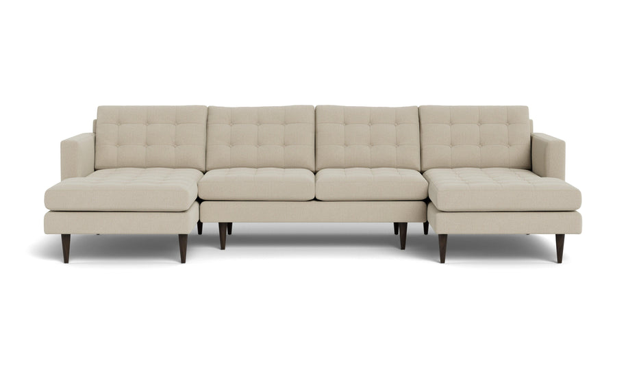 Oakley Double Chaise Sectional-Fabric Sectional-Curious Pearl-MAK Modern