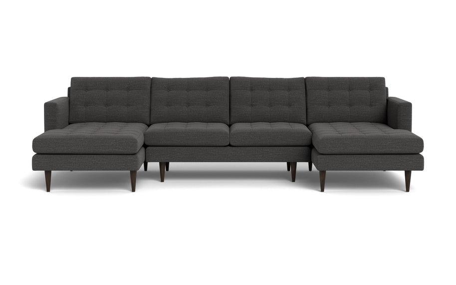 Oakley Double Chaise Sectional-Fabric Sectional-Curious Charcoal-MAK Modern