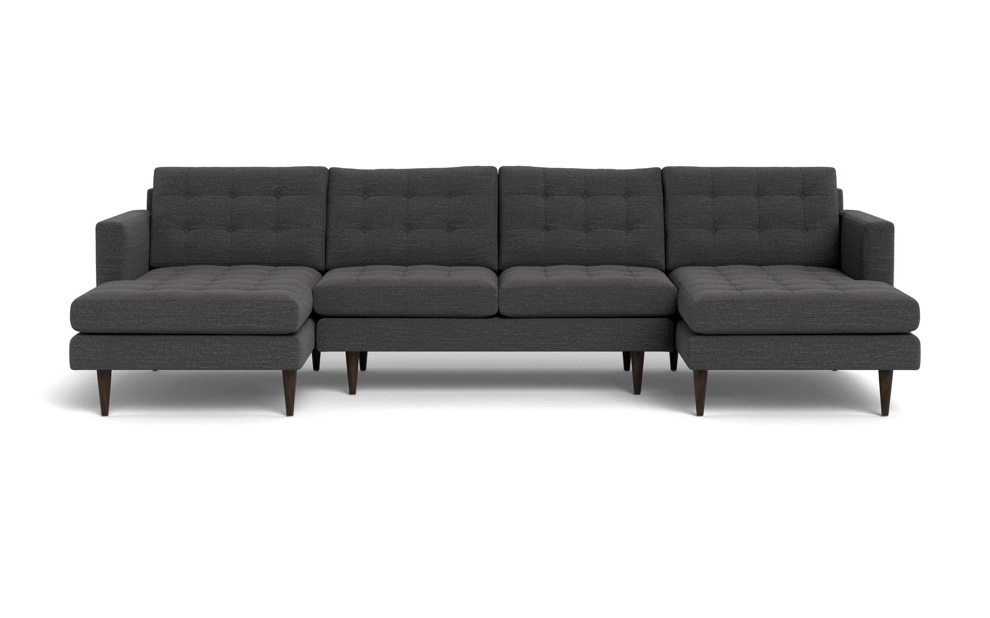 Oakley Double Chaise Sectional-Fabric Sectional-Curious Charcoal-MAK Modern