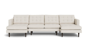 Oakley Double Chaise Sectional-Fabric Sectional-Curious Snow-MAK Modern