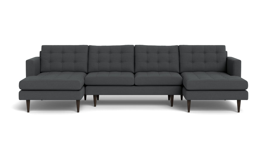 Oakley Double Chaise Sectional-Fabric Sectional-Peyton Pepper-MAK Modern