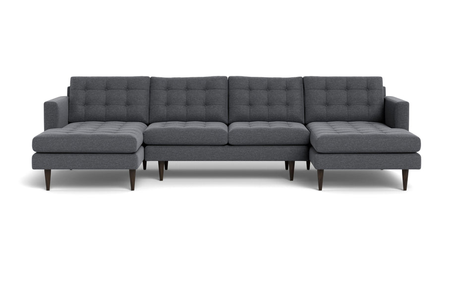 Oakley Double Chaise Sectional-Fabric Sectional-Bennett Charcoal-MAK Modern
