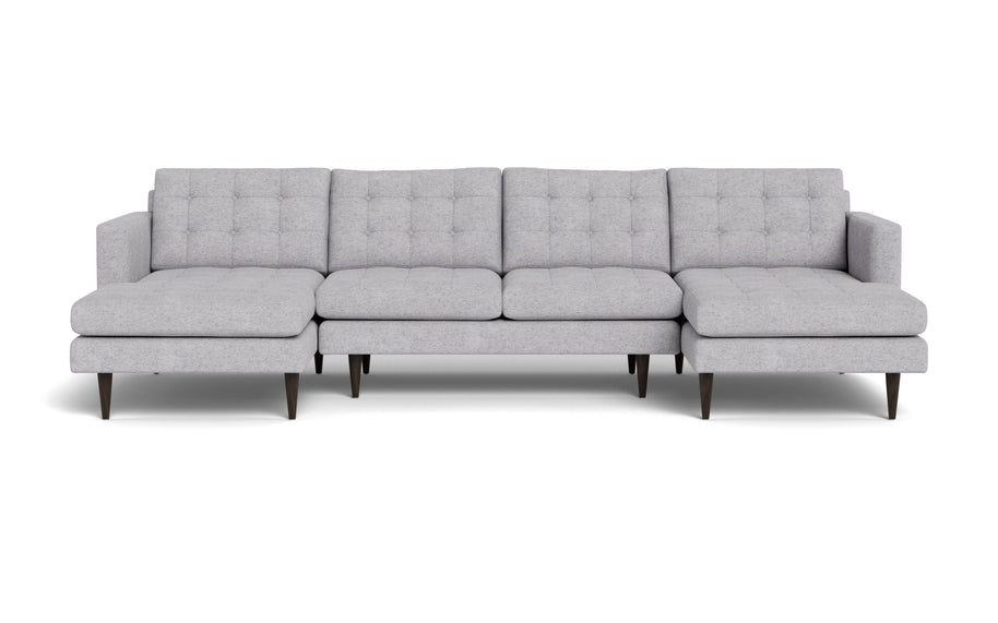 Oakley Double Chaise Sectional-Fabric Sectional-Travis Pewter-MAK Modern