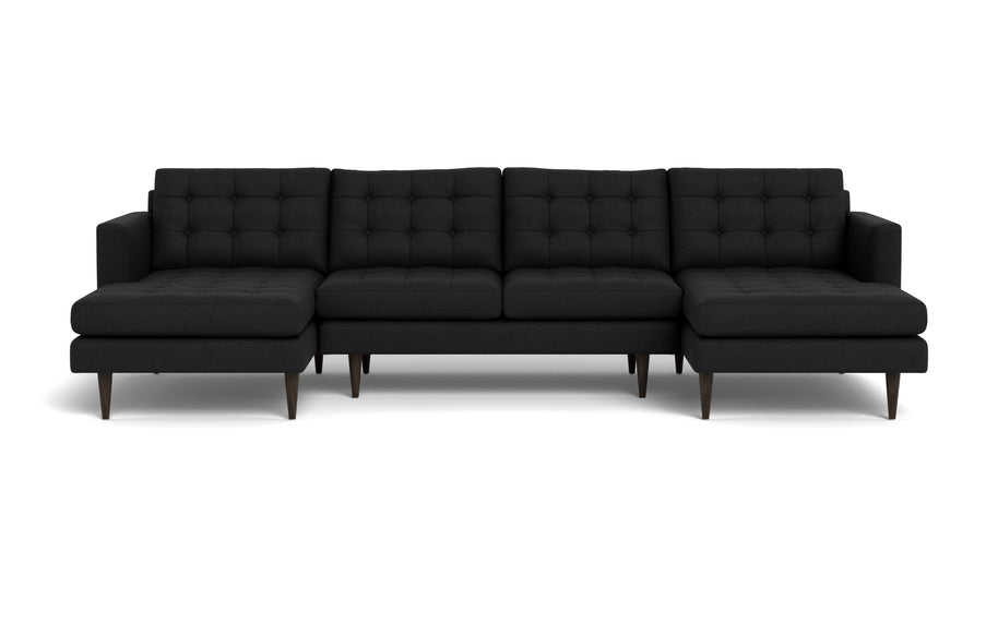 Oakley Double Chaise Sectional-Fabric Sectional-Merit Onyx-MAK Modern