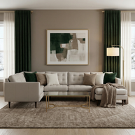 Oakley Leather Corner Sectional With Right Chaise