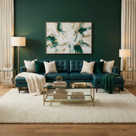 Oakley Leather Double Chaise Sectional