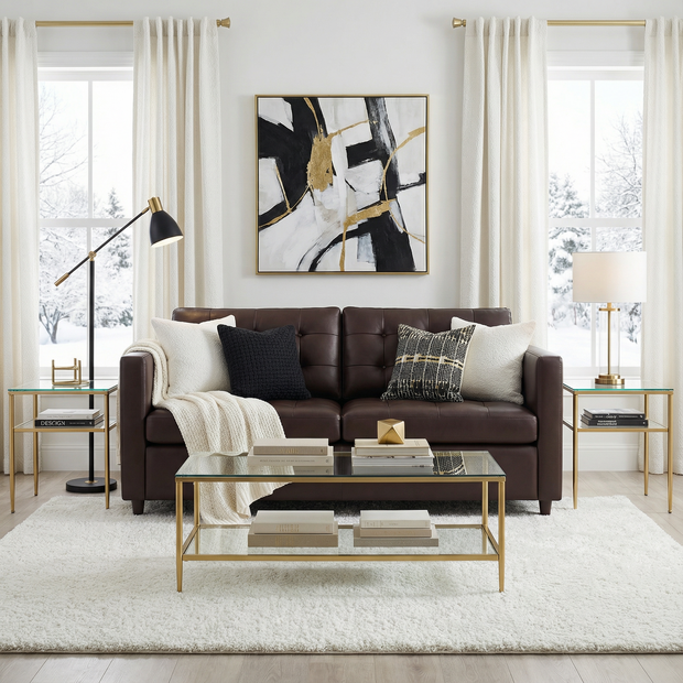 Oakley Leather Queen Sleeper Sofa