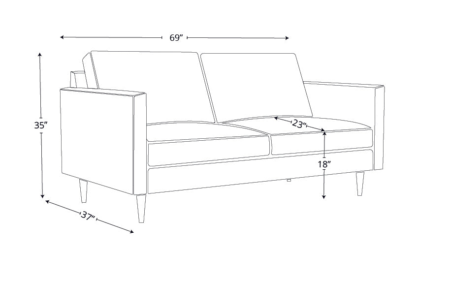 Oakley Leather Loveseat