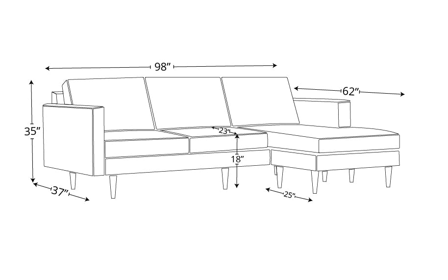 Oakley Reversible Sofa Chaise