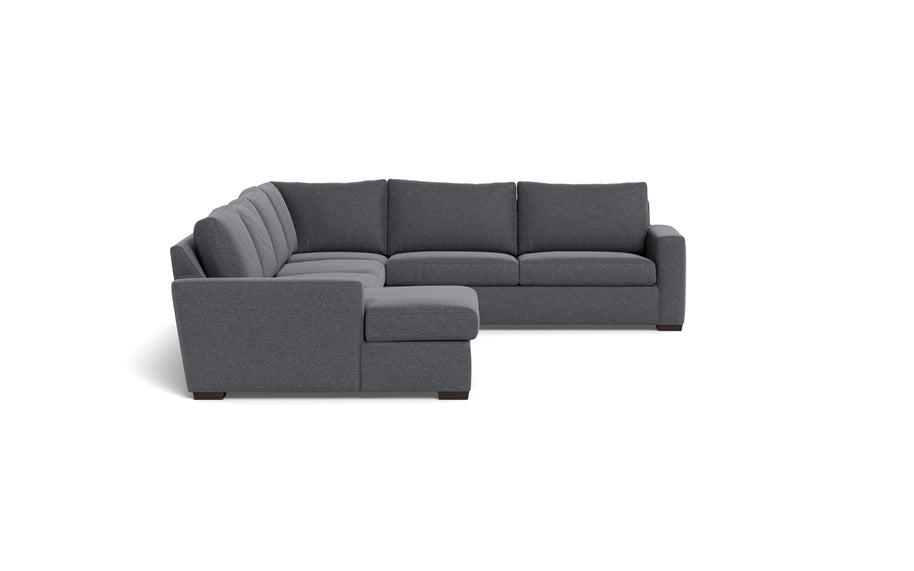 Alexa Corner Sectionals With Left Chaise-Fabric Sofa-Bennett Charcoal-MAK Modern