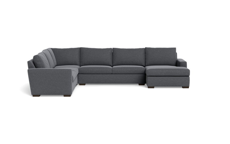 Alexa Corner Sectionals With Right Chaise-Fabric Sofa-Bennett Charcoal-MAK Modern